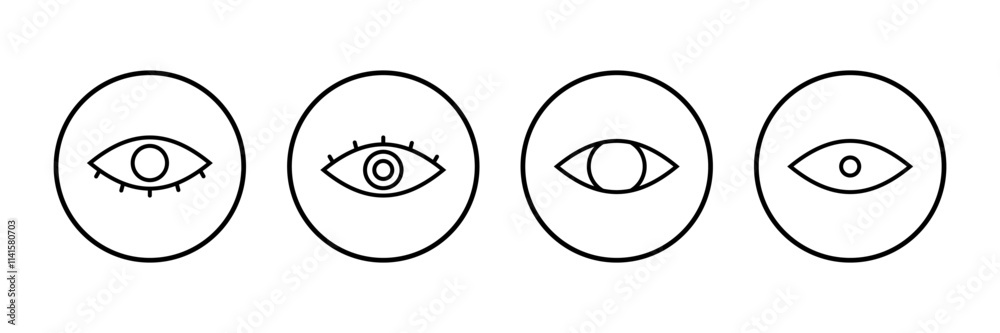 Eye icon vector isolated on white background. Look and Vision icon. Eye vector icon Eye icon vector isolated on white background. Look and Vision icon. Eye vector icon