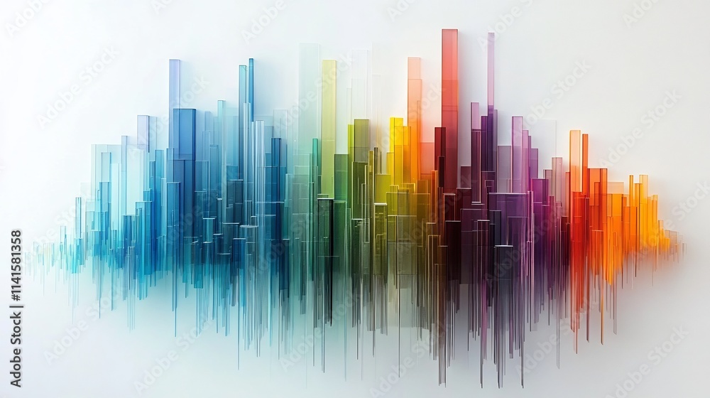 Vibrant and Captivating Digital Cityscape with Futuristic Color Gradient and Geometric Patterns Vibrant and Captivating Digital Cityscape with Futuristic Color Gradient and Geometric Patterns