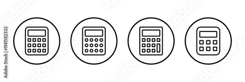 Calculator icon vector isolated on white background. Calculator vector icon. Accounting icon