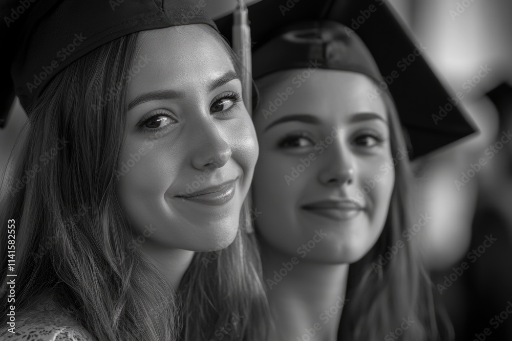 Fototapeta premium Female Graduates at Commencement