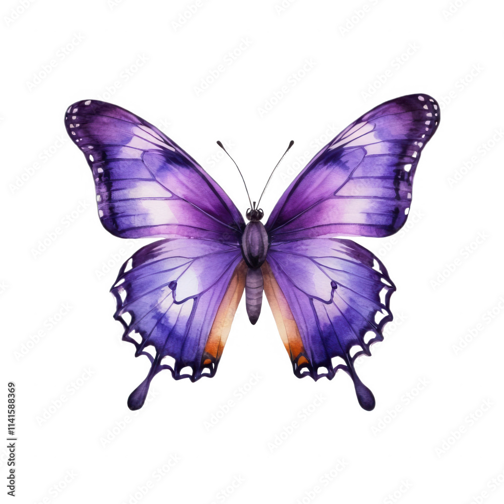purple butterfly in watercolor style, isolated on transparent background. Ideal for nature and design projects. purple butterfly in watercolor style, isolated on transparent background. Ideal for nature and design projects.