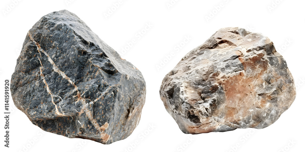 Fototapeta premium heavy rock isolated on a white background. Generative AI.