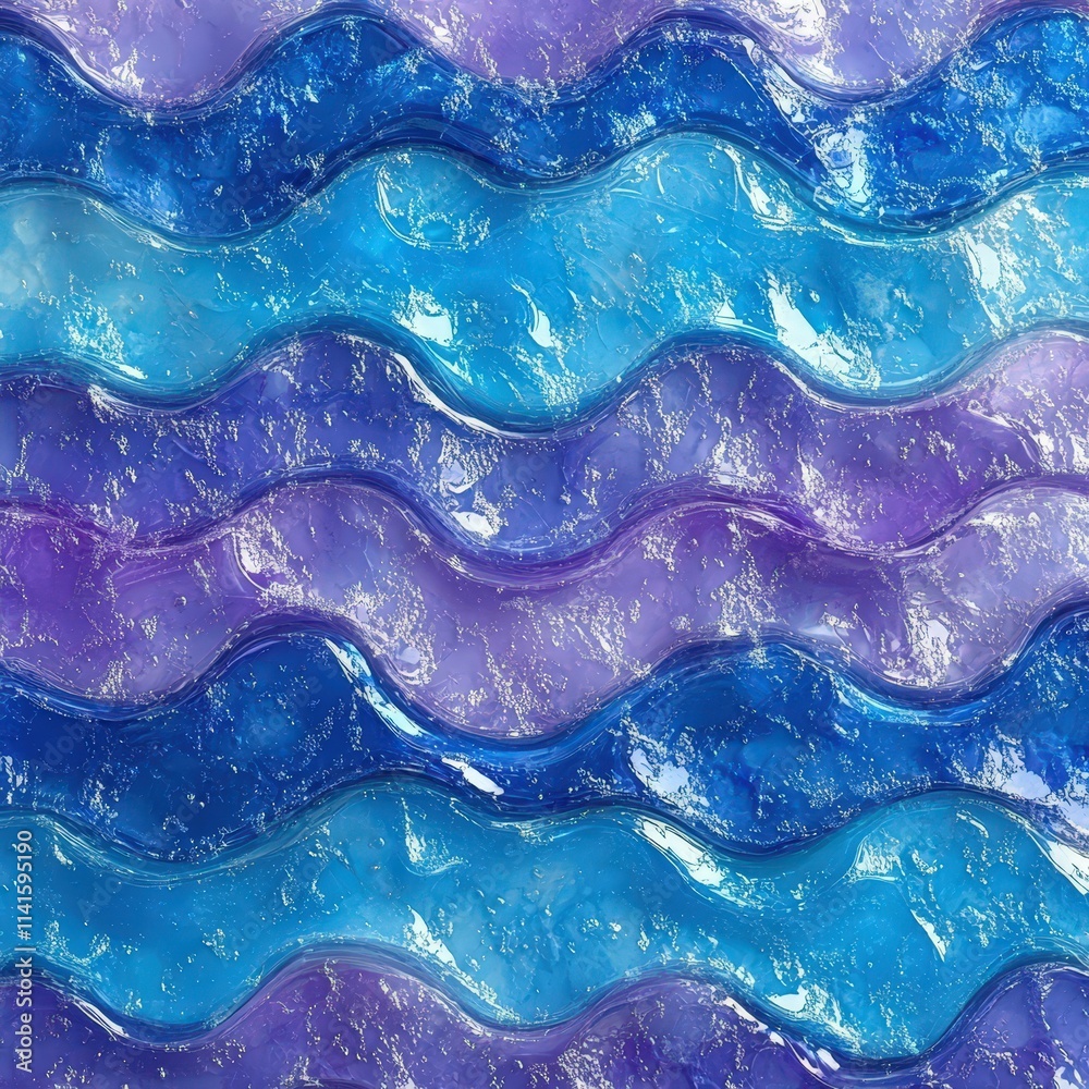 Abstract close-up of flowing waves in shades of blue and purple, creating a soothing and vibrant texture. Abstract close-up of flowing waves in shades of blue and purple, creating a soothing and vibrant texture.