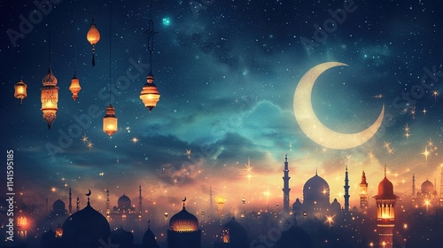 Vibrant Ramadan and Eid Ul Fitr Celebration Photo of Festive Joy