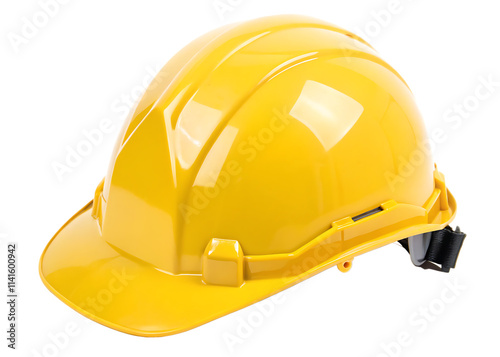  yellow safety construction helmet isolated on  white background PNG.AI GENERATED