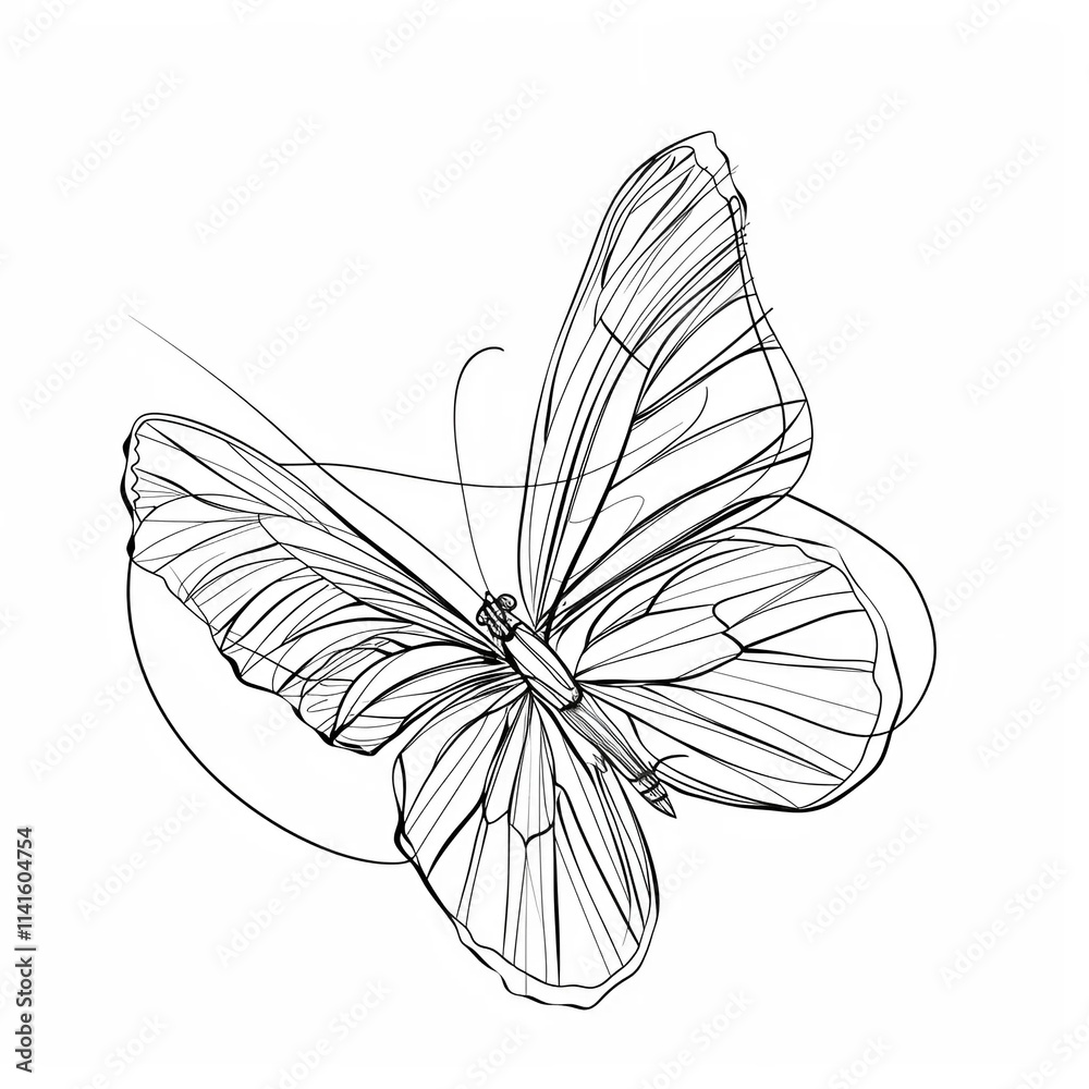 Fototapeta premium butterfly on white background