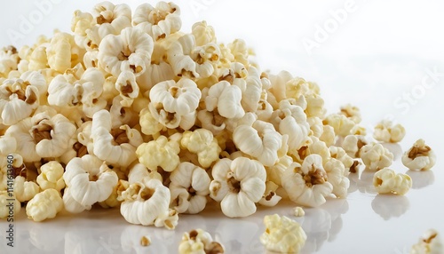 Popcorn flying into bucket on white background cinema, entertainment, film, fluffy, pop, theatre,1