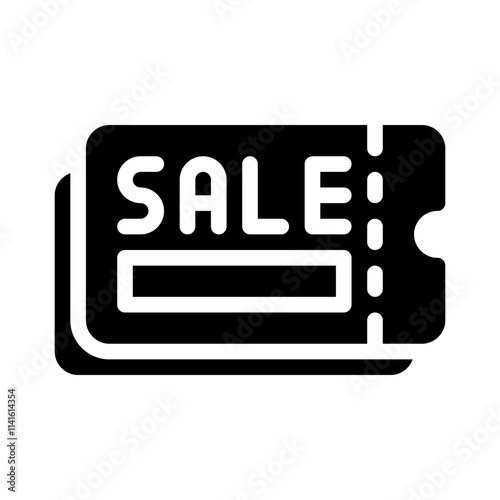 Coupon glyph icon