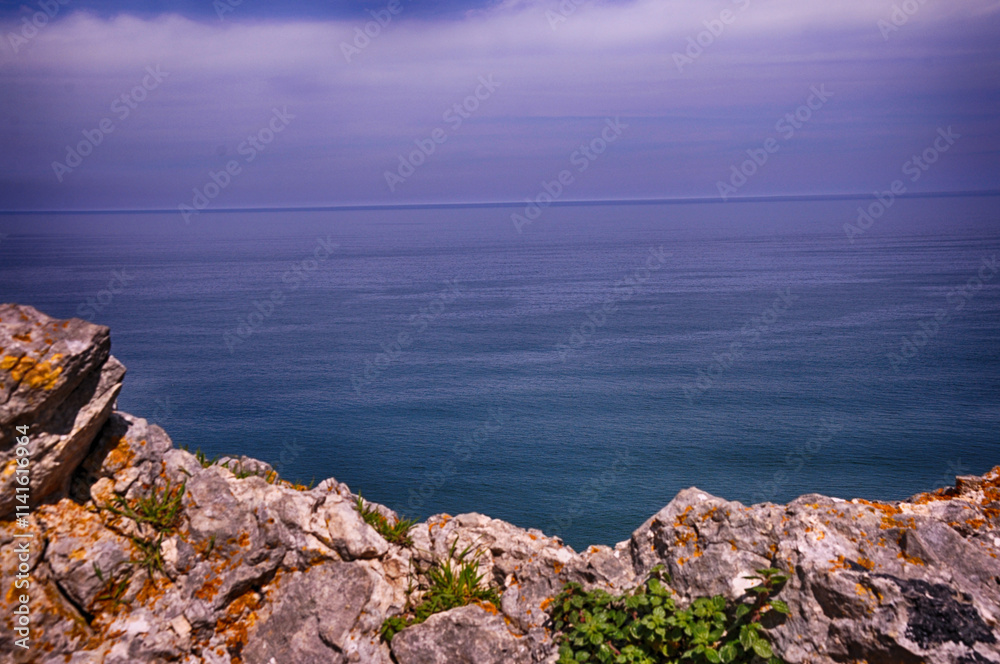 Beautiful seascape in Sile, Istanbul, Turkey. Black sea view.