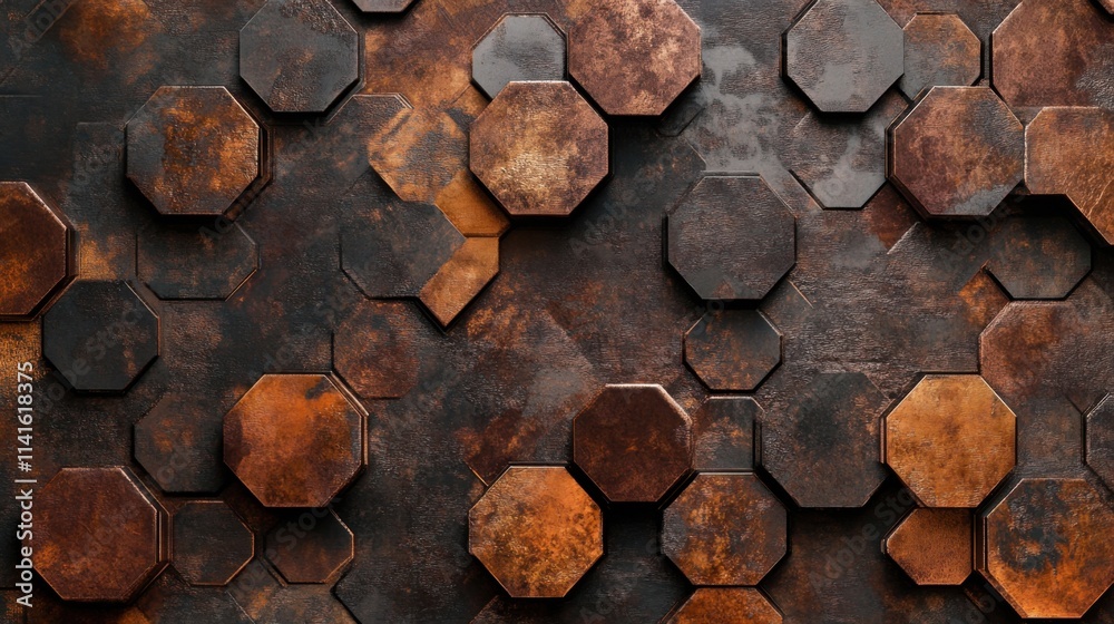 a wall with a lot of hexagons on it a wall with a lot of hexagons on it