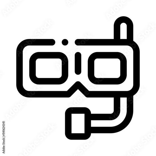 Diving Mask line icon