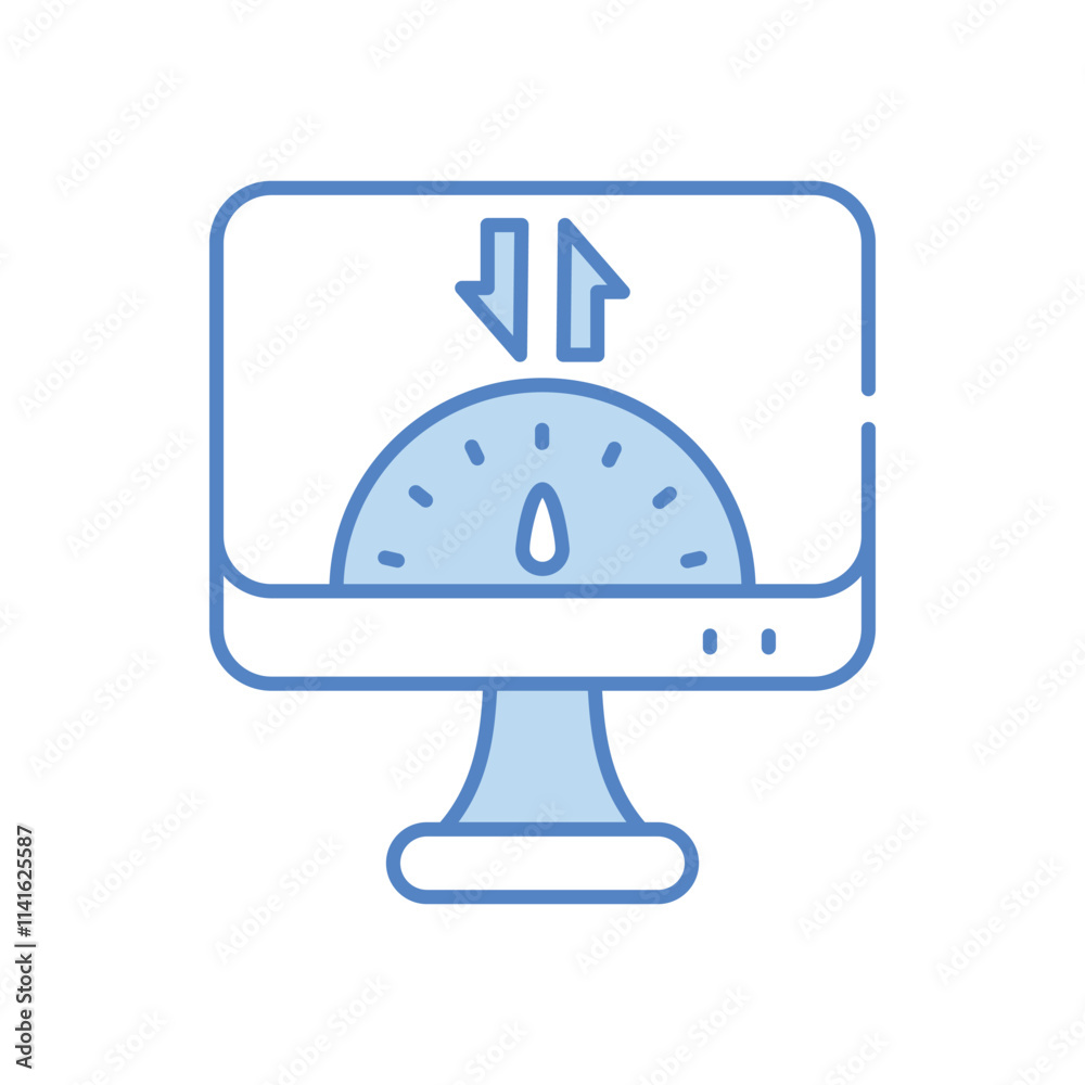 Bandwidth Monitor vector icon Bandwidth Monitor vector icon