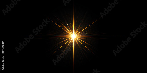 Wallpaper Mural a glowing sun with a star burst and the sun shining on a black background Torontodigital.ca