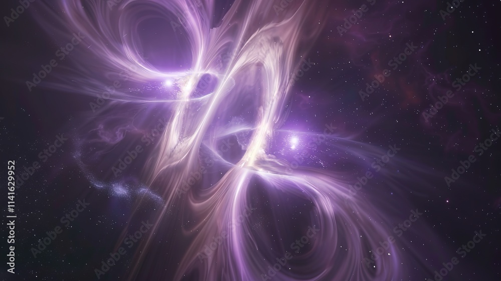 Fototapeta premium Purple spacenebula sky purple galactic background