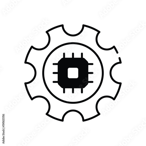 Chip Setting vector icon