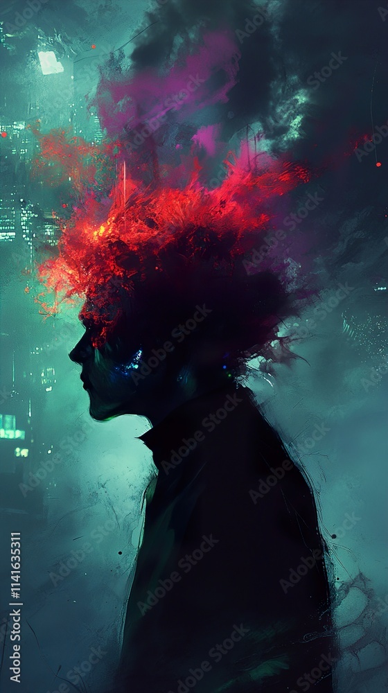 Fiery Mind: An Abstract Portrait of Urban Chaos Fiery Mind: An Abstract Portrait of Urban Chaos