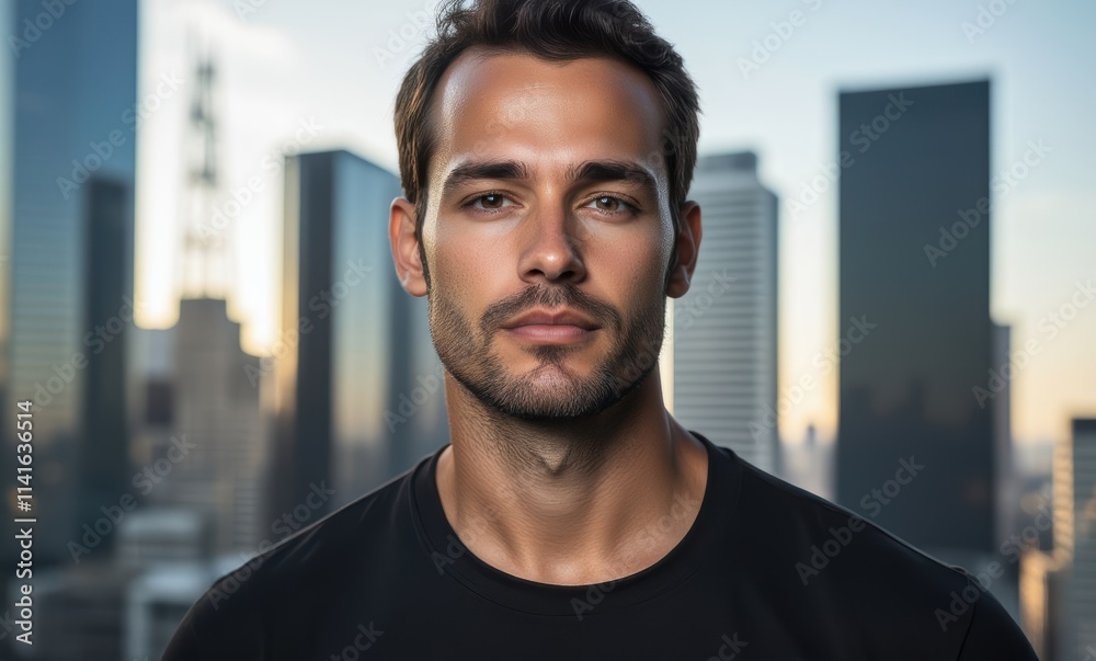 Confident man in a city setting Confident man in a city setting