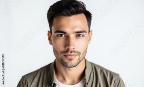 Attractive young man with dark hair