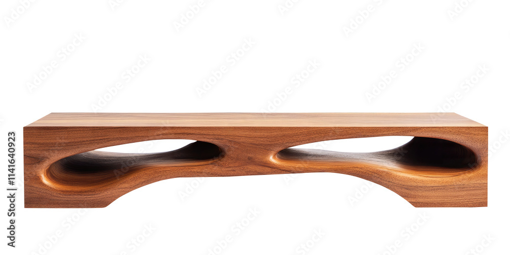 Modern wood tv stand isolated on transparent white background, Clipping Path Modern wood tv stand isolated on transparent white background, Clipping Path