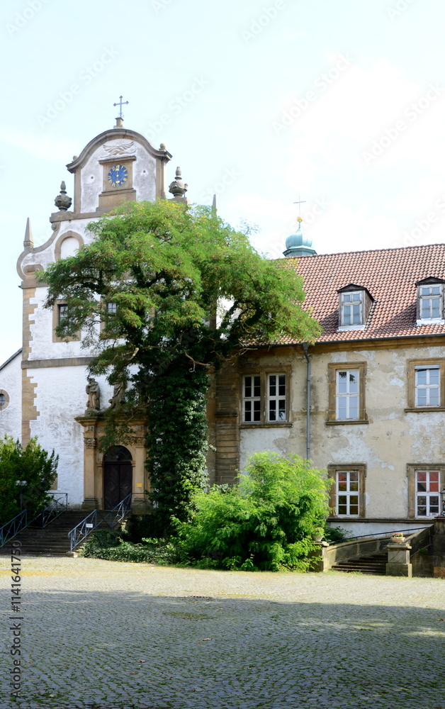 Fototapeta premium Historical Castle and Church Ringelheim, Salzgitter, Lower Saxony