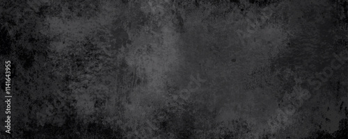 Panorama of Dark grey black slate grunge wall texture, texture of grainy dark concrete wall, black volcanic seamless grunge stone texture, ancient Black marble texture rock.