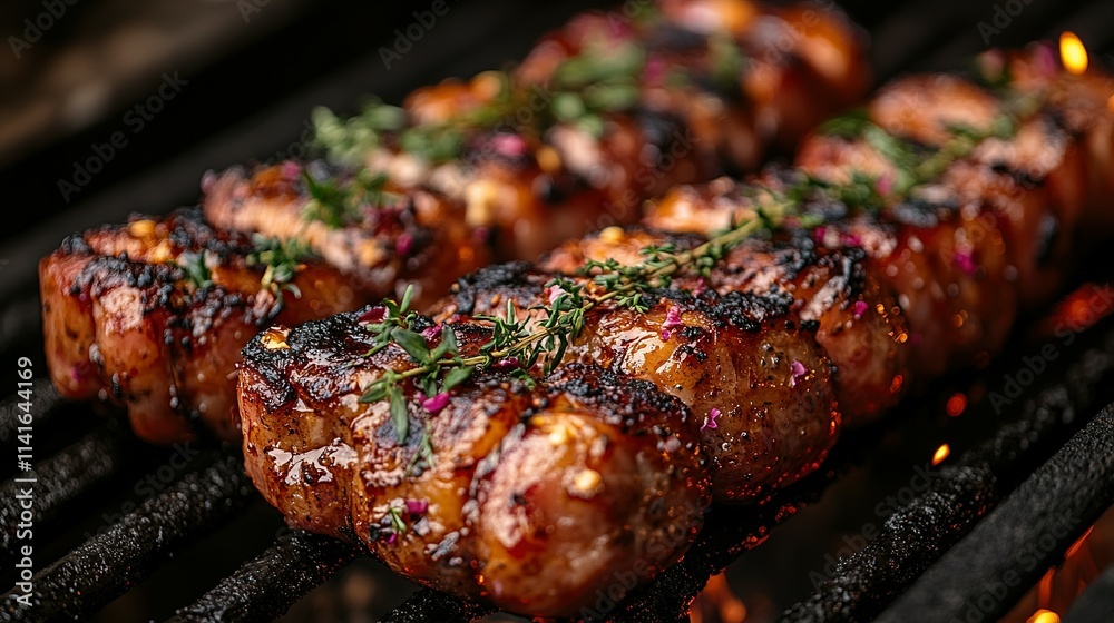 Grilled Bacon Wrapped Bites Herb Seasoned Delicious Grilled Bacon Wrapped Bites Herb Seasoned Delicious