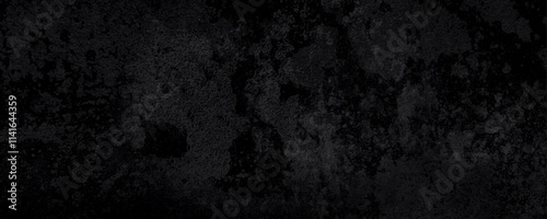 Panorama of Dark grey black slate grunge wall texture, texture of grainy dark concrete wall, black volcanic seamless grunge stone texture, ancient Black marble texture rock.