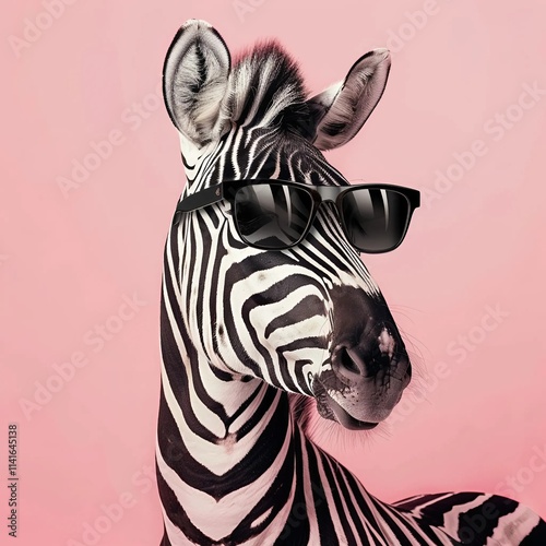 zebra pink background photo