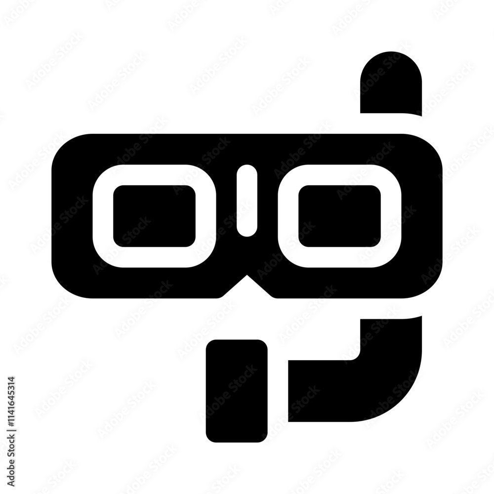 Diving Mask glyph icon