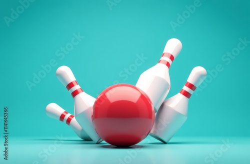 bowling ball and pins