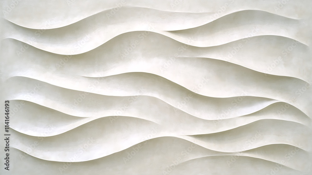 Obraz premium White and cream abstract background waves random pattern illustration wallpaper