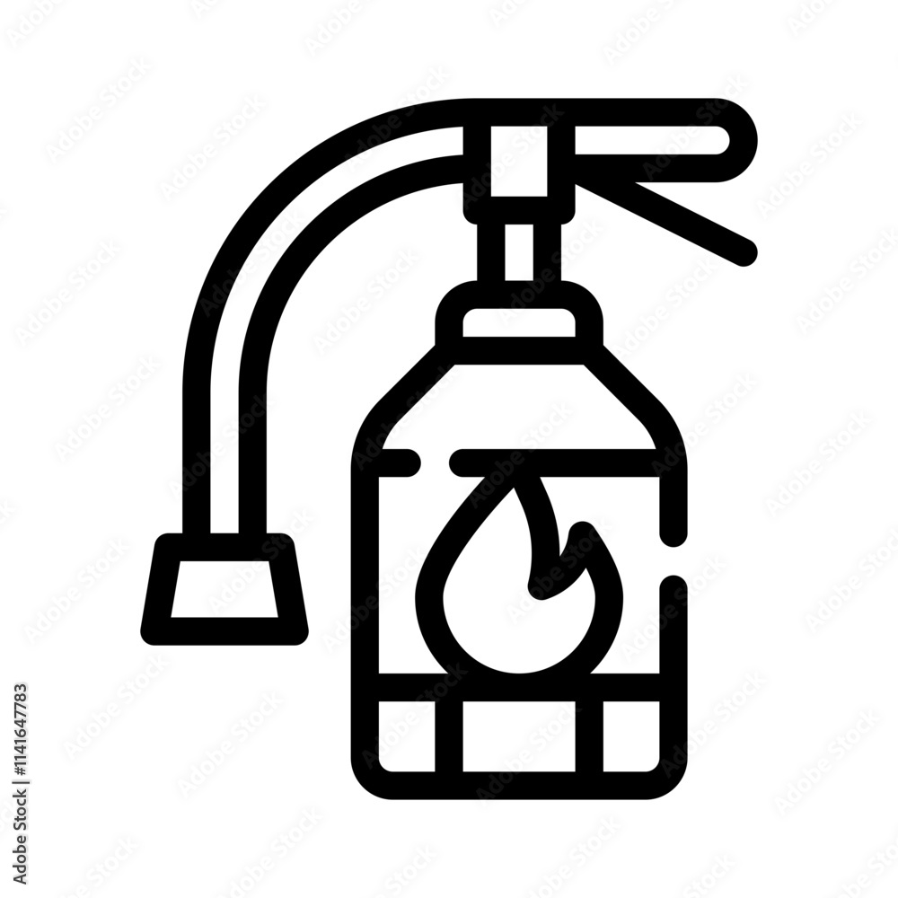 Obraz premium fire extinguisher line icon