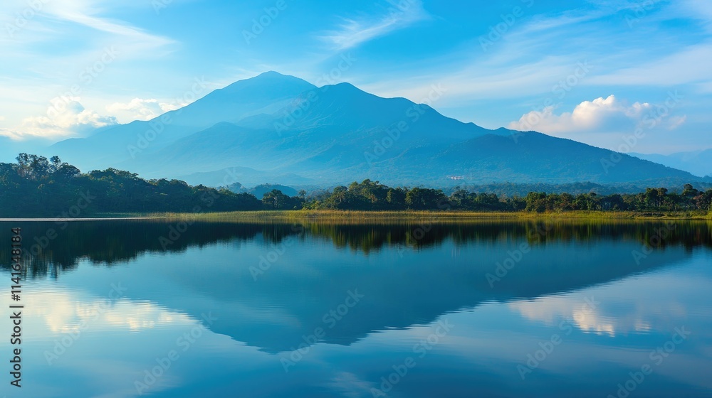 A breathtaking mountain range reflected in a calm lake, surrounded by vibrant nature. Ideal for promoting eco-tourism, nature preservation, or peaceful living. A breathtaking mountain range reflected in a calm lake, surrounded by vibrant nature. Ideal for promoting eco-tourism, nature preservation, or peaceful living.