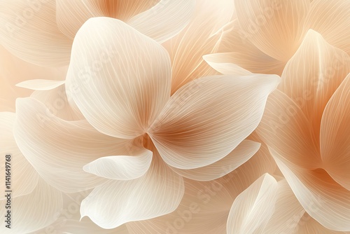 Soft vintage close view of flowers in cream and orange, floral softness and beauty