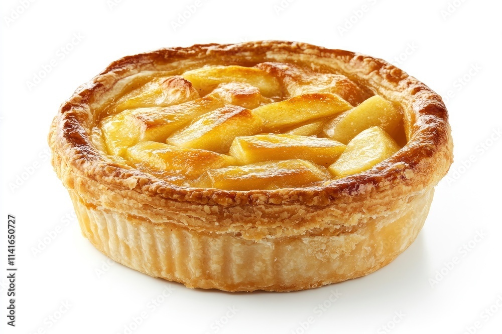 Tasty homemade apple pie on white background Tasty homemade apple pie on white background