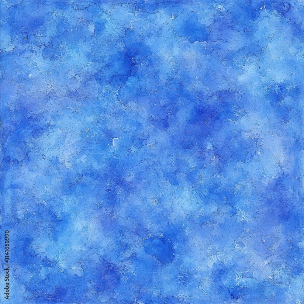 Abstract texture painting in various shades of blue, creating a calm and serene atmosphere.
