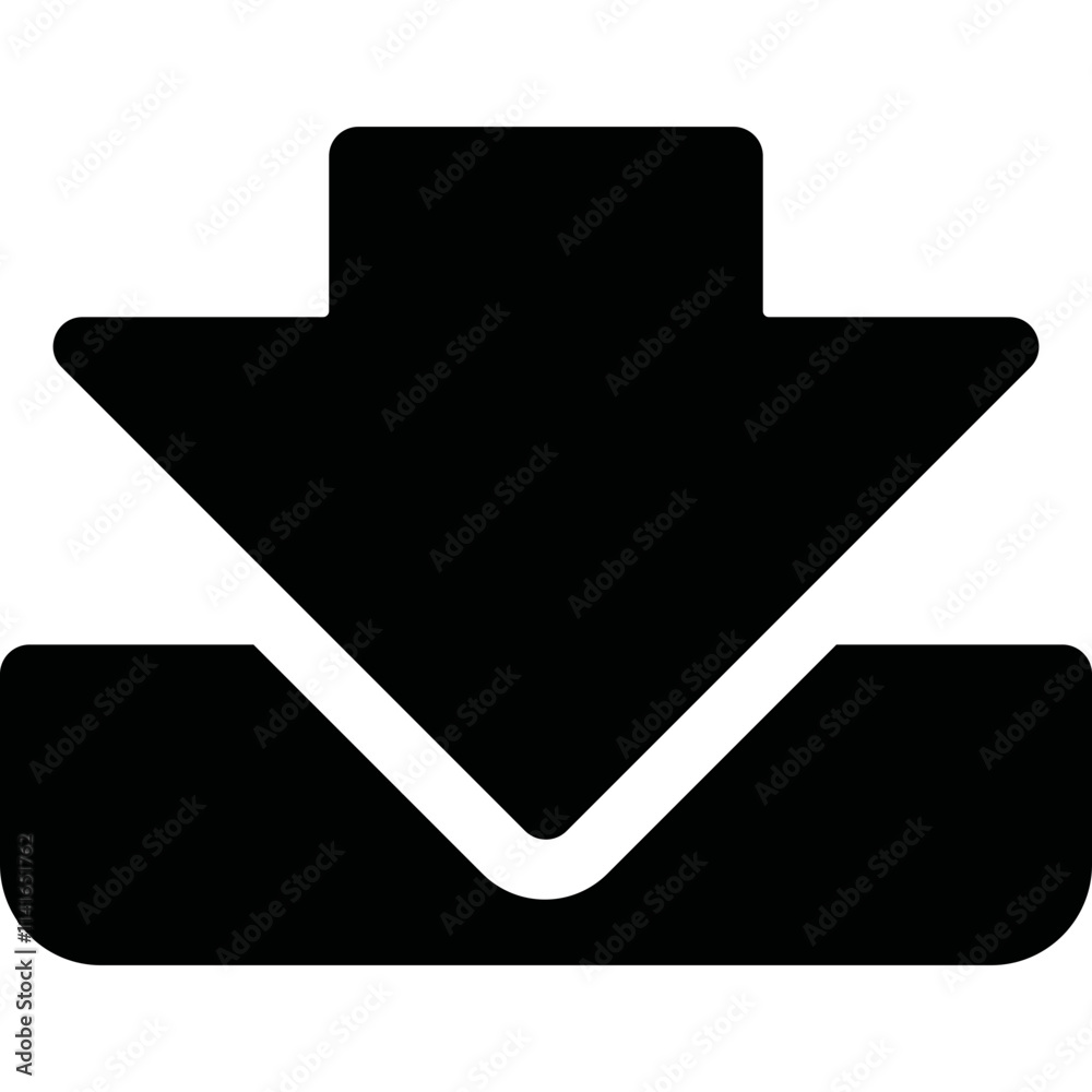 Simple vector icon download button