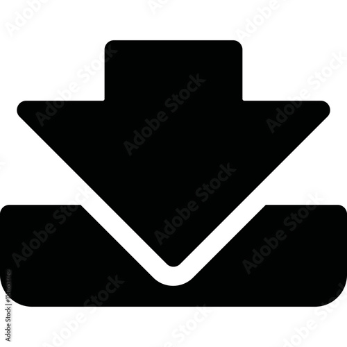 Simple vector icon download button
