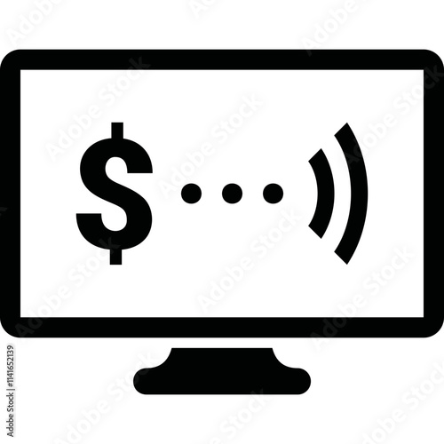 Simple vector icon online payments