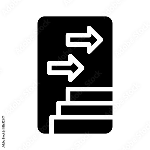 emergency exit glyph icon