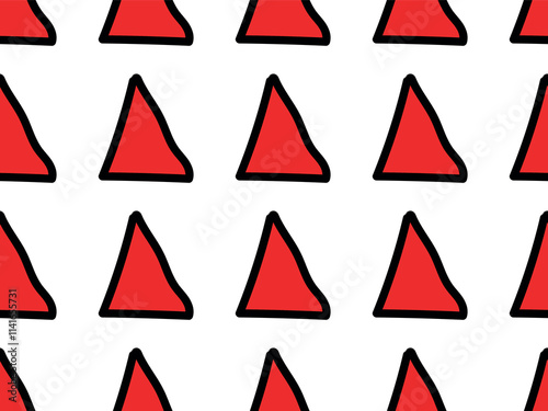 red triangles, mystic geometry sign. element,  pyramid,  ornament.  modern art. cartoon. colors, contrast, bright.  cuted pieces .seamless vector pattern for design and decoration. 