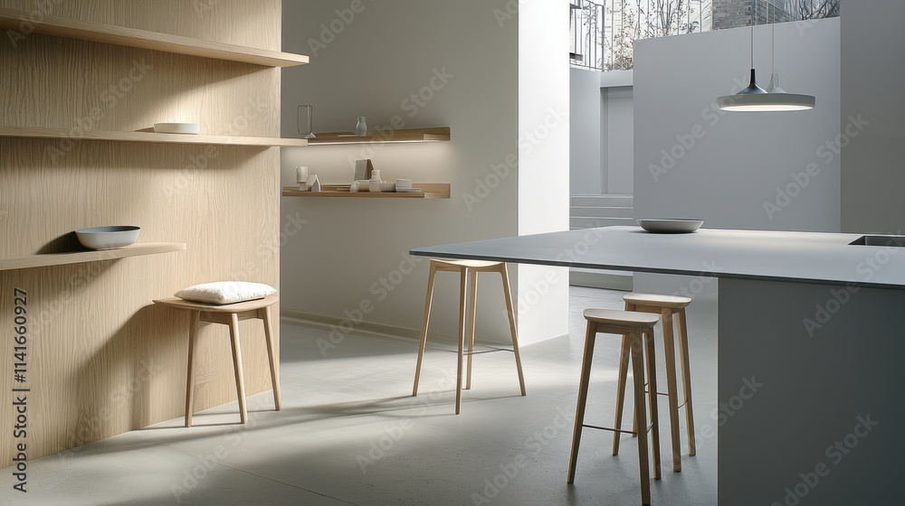 Bright and Clean Kitchen with Matte Finishes and Minimalist Design Elements Bright and Clean Kitchen with Matte Finishes and Minimalist Design Elements