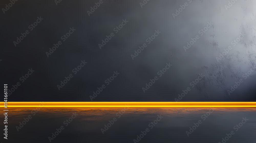 Glowing lines on black wall Glowing lines on black wall