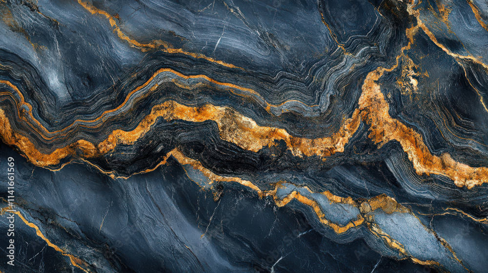 Luxurious dark blue marble with golden veins elegant, sophisticated texture Luxurious dark blue marble with golden veins elegant, sophisticated texture