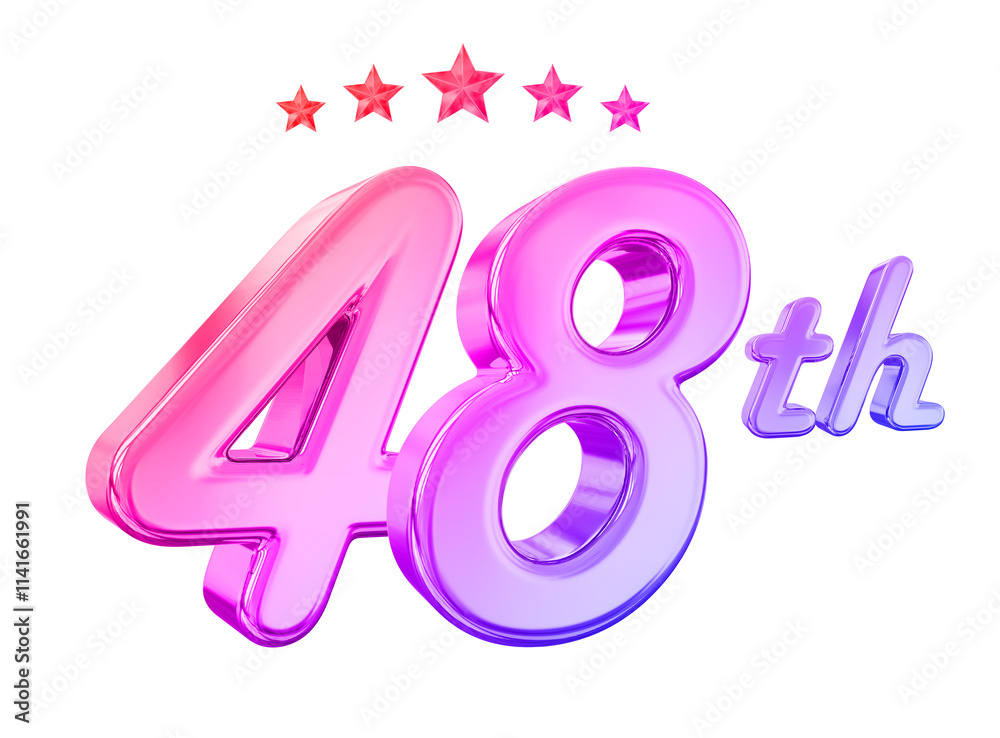 48 Year Anniversary Gradient Number 48 Year Anniversary Gradient Number
