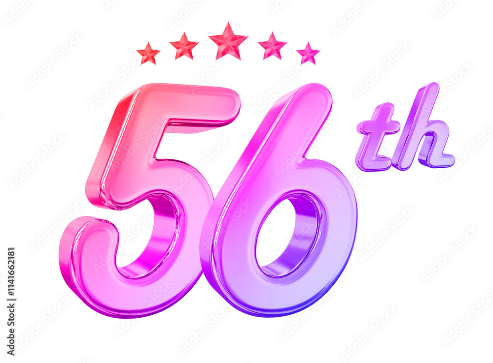 56 Year Anniversary Gradient Number 56 Year Anniversary Gradient Number