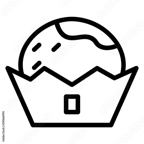 Ball Chocolate Dessert Line Icon