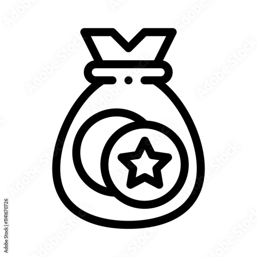 money bag line icon