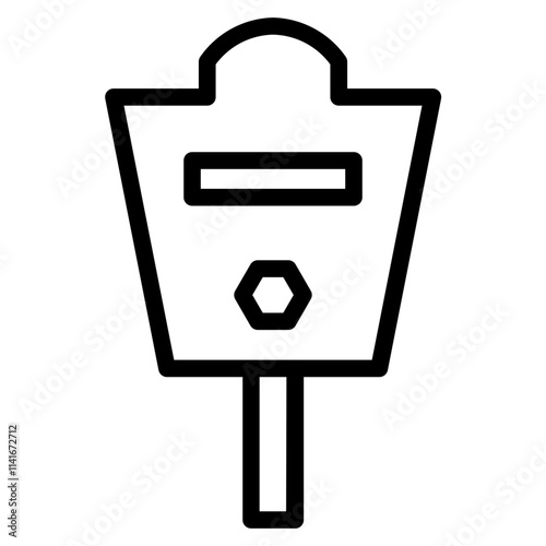 City Meter Parking Line Icon