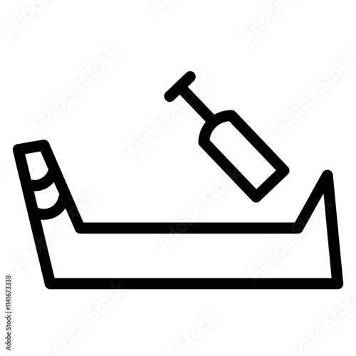 Venice Boat Water Line Icon